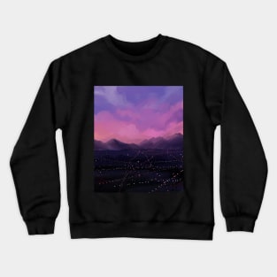 City Of Dreams Digital Painting Crewneck Sweatshirt